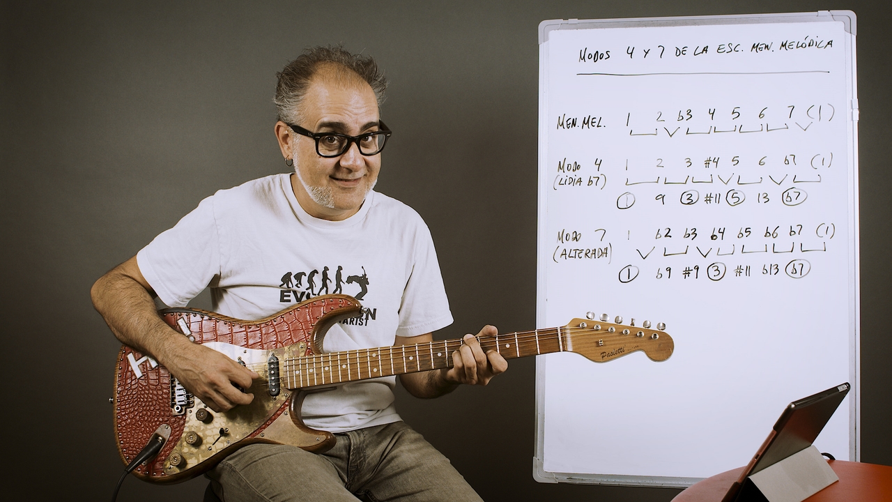 Modos 4 y 7 de la escala menor melódica: Lidia b7 y Escala alterada